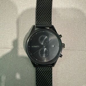 MVMT Black Mesh Strap Watch